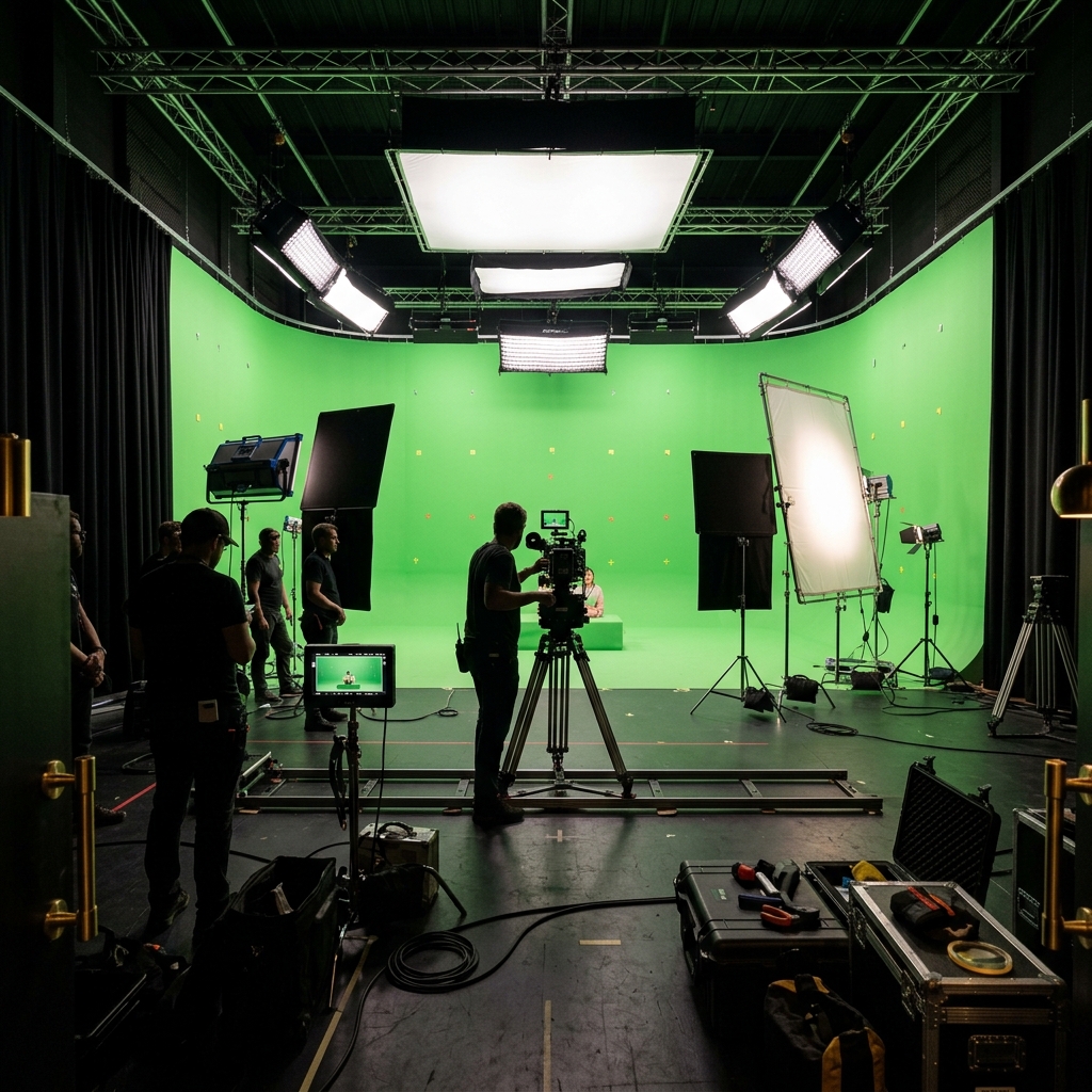 Professional Green Screen Studio setup at Mehar Motion Pictures